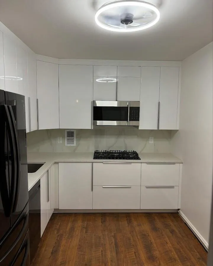 Renovated kitchen with quartz countertops in Chanhassen